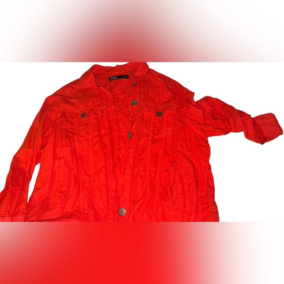 ZARA Linen Blend Jacket - Oversized - Picture 4 of 8